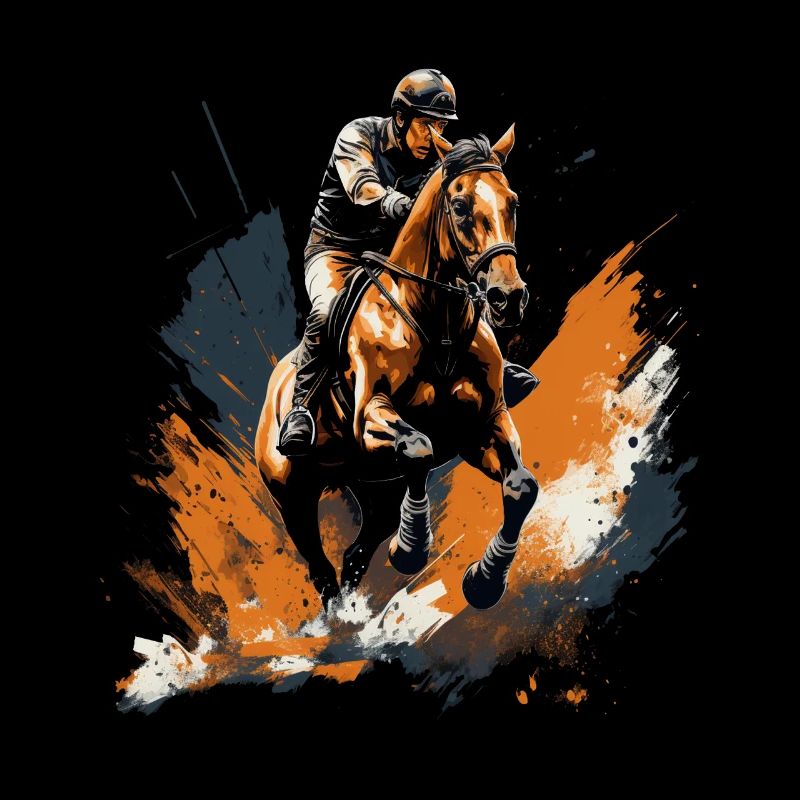 Cheval avec cavalier