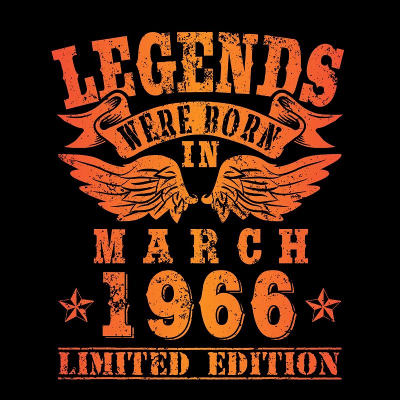 Legends sont nés en Mars 1966 Anniversaire