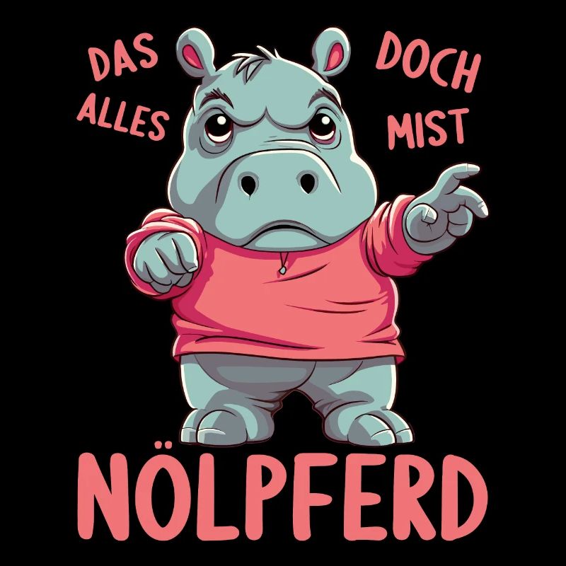 Nilpferd Hippo meckern Meckerer Nölpferd