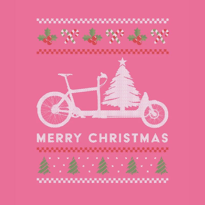 Vélo cargo Pull de Noël moche