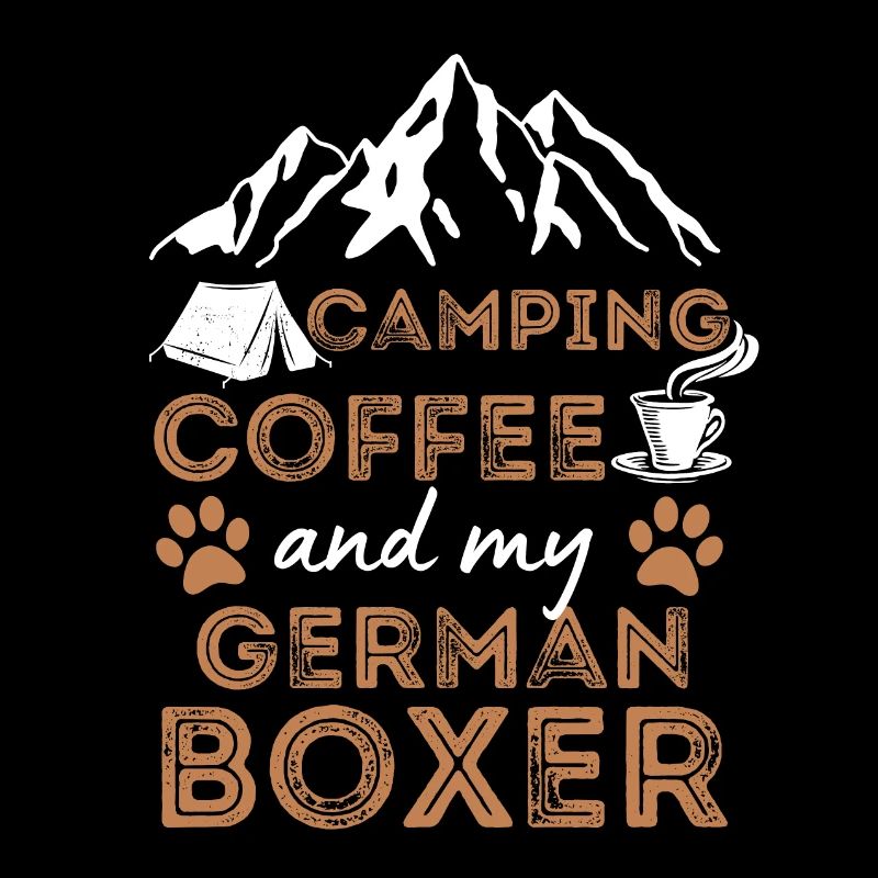 Deutscher Boxer Kaffee Camping Hund Cafe