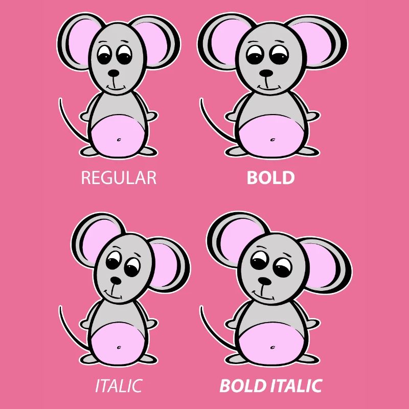 Graphic Designer Mouse - Explication de la typographie
