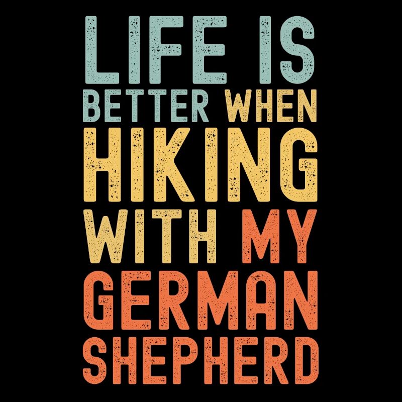 Deutsch-Schäferhund Wanderhund retro