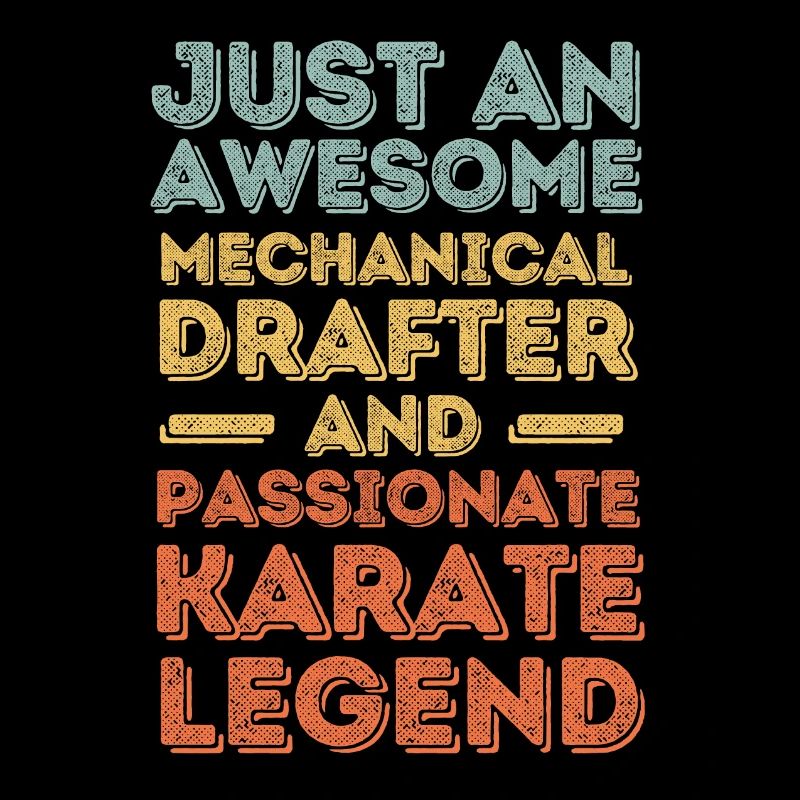 Technical Draughtsman Karate retro