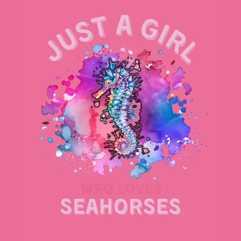 Nur ein Mädchen, das Seepferdchen liebt