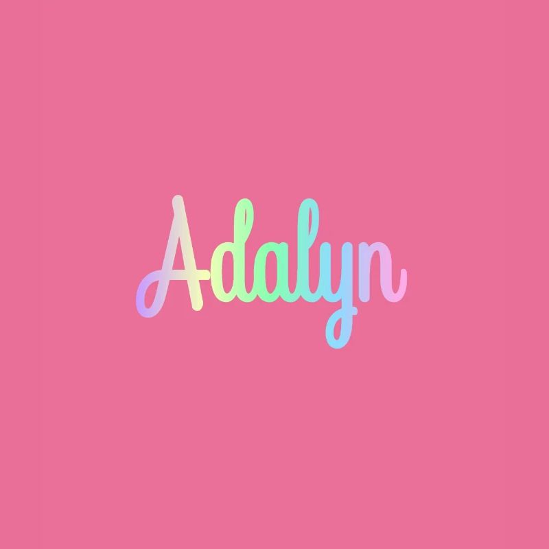 ADALYN Rainbow Minimalist Cursive