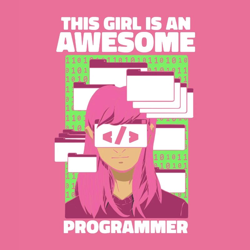 Développeur Coder Programmeur Girl
