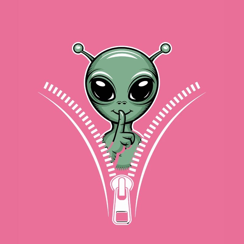 Drôle d’extraterrestre avec conception de fermeture éclair