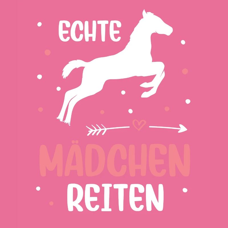Echte Mädchen Reiten Pferde Mädchen