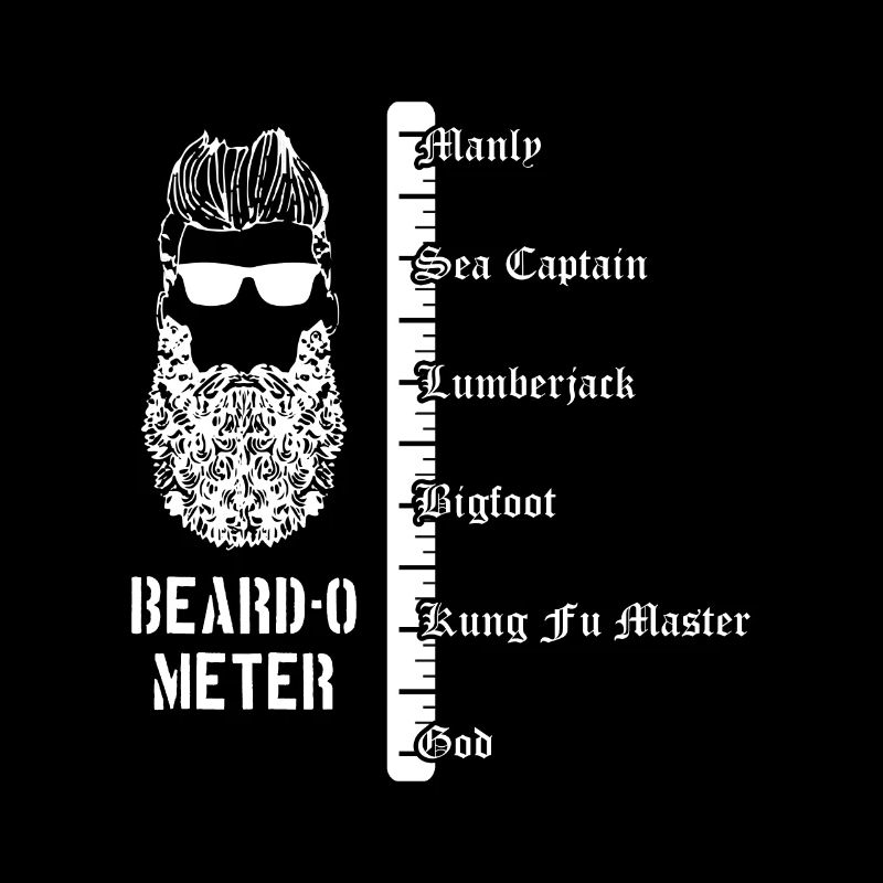 Beard bearded beard-o-meter men gift
