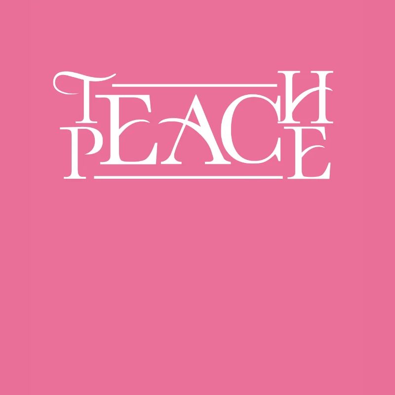 Teach Peace Lehrer lehren Frieden Spruch englisch