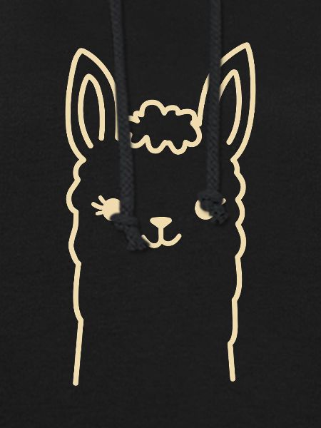 Sød alpaka Llama Hovedlinjekunst