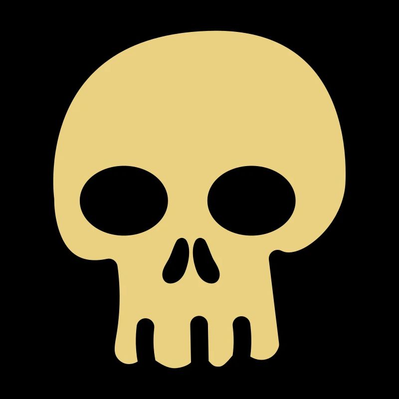 Tête de mort dessin mignon