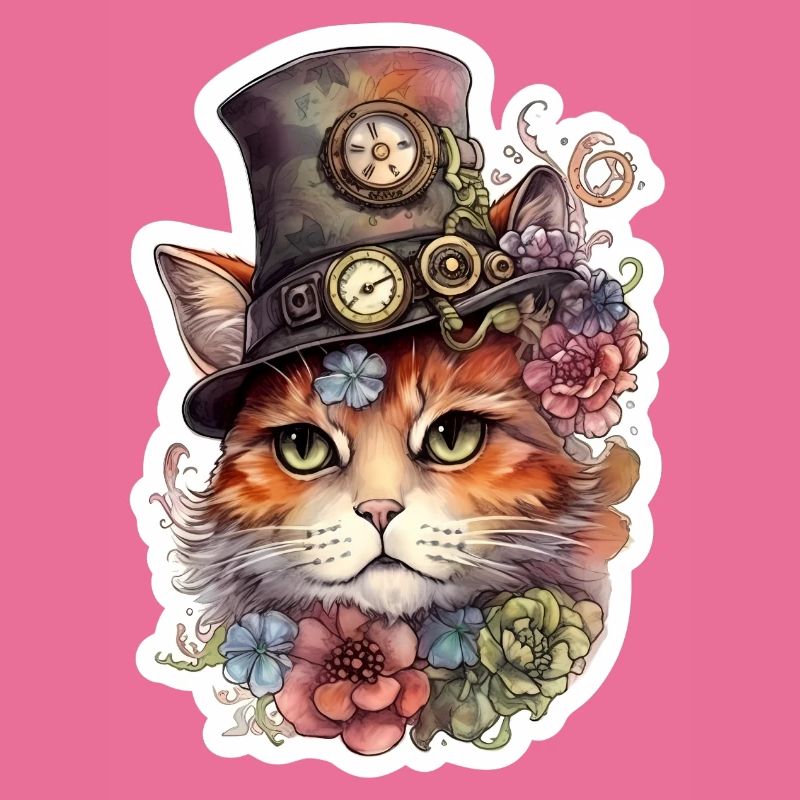 Steampunk cat with hat