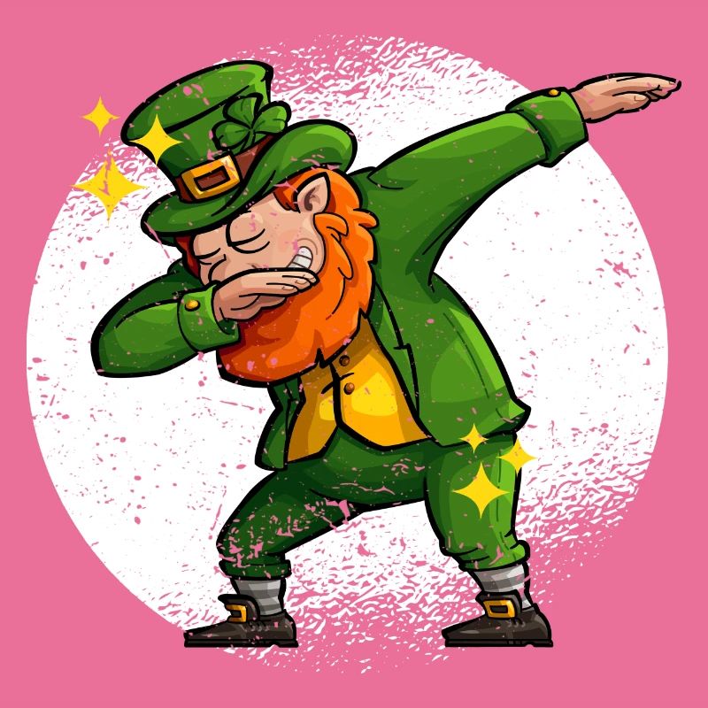 Dabbing Leprechaun St. Patrick's Day Irish Clover