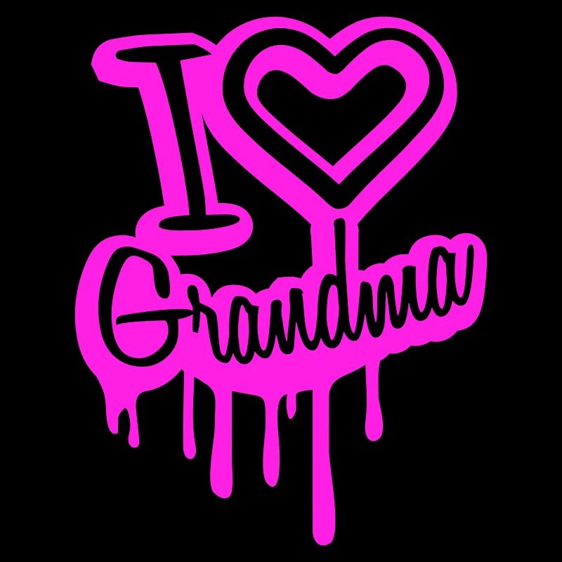 I Love Grandma Oma Liebe Graffiti Großmutter