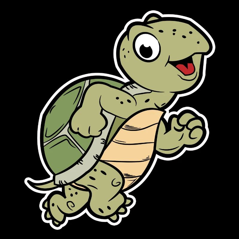 süße jogging schildkröte