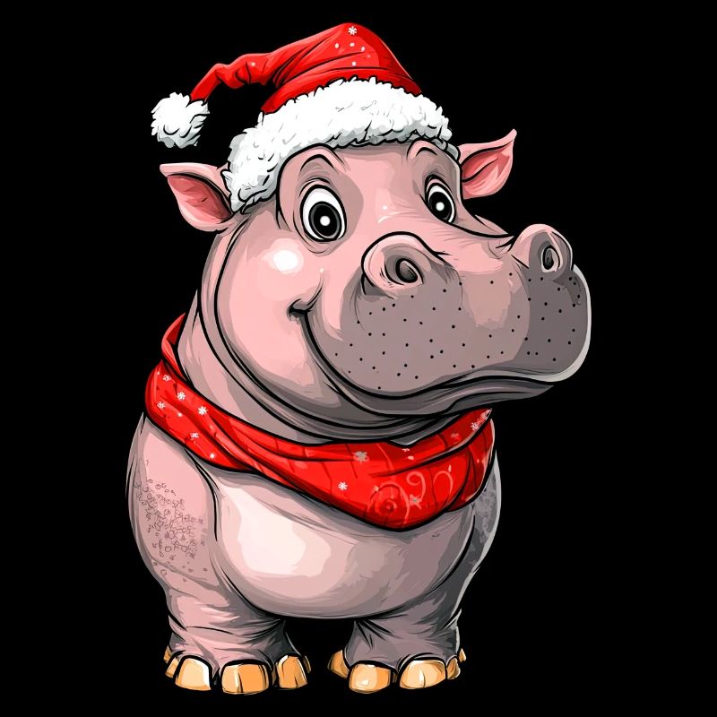 Weihnachtsmann Nilpferd