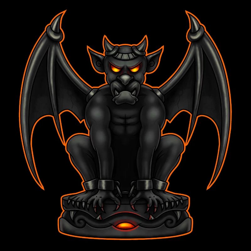 Dämon Teufel Halloween orange