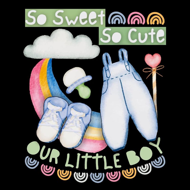 Bébé, bébé garçon, bébé garçon, dire avec arc-en-ciel