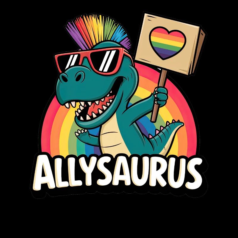 Allysaurus Cute Dinosaur T-Rex LGBTQ Pride Month