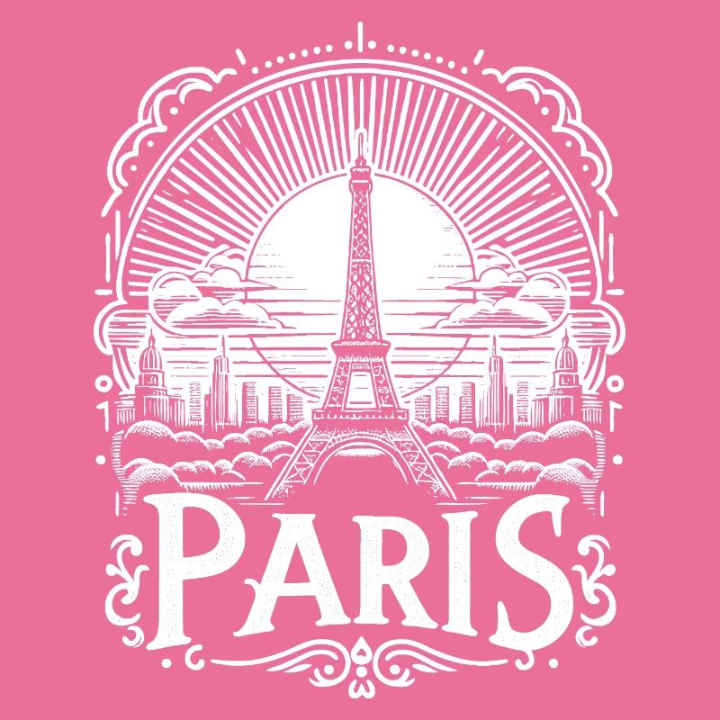 Paris Shirt Design with Eiffel Tower - la tour eiffel
