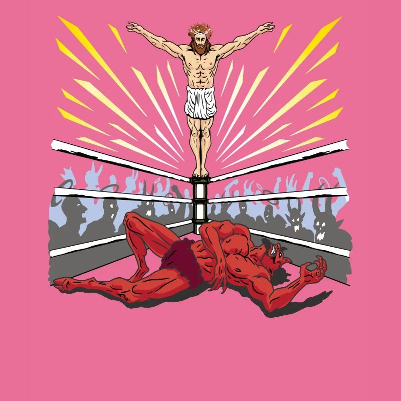 Merch de lutte Jesus Devil Comic Religion Outfit