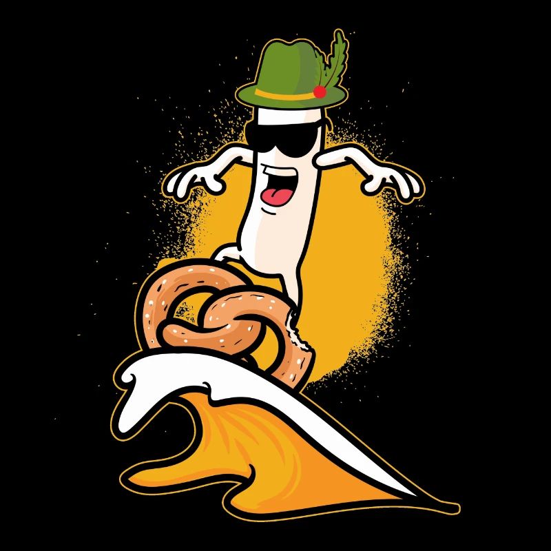 Weisswurst Pretzel Beer Party Dirndl Replacement Fest