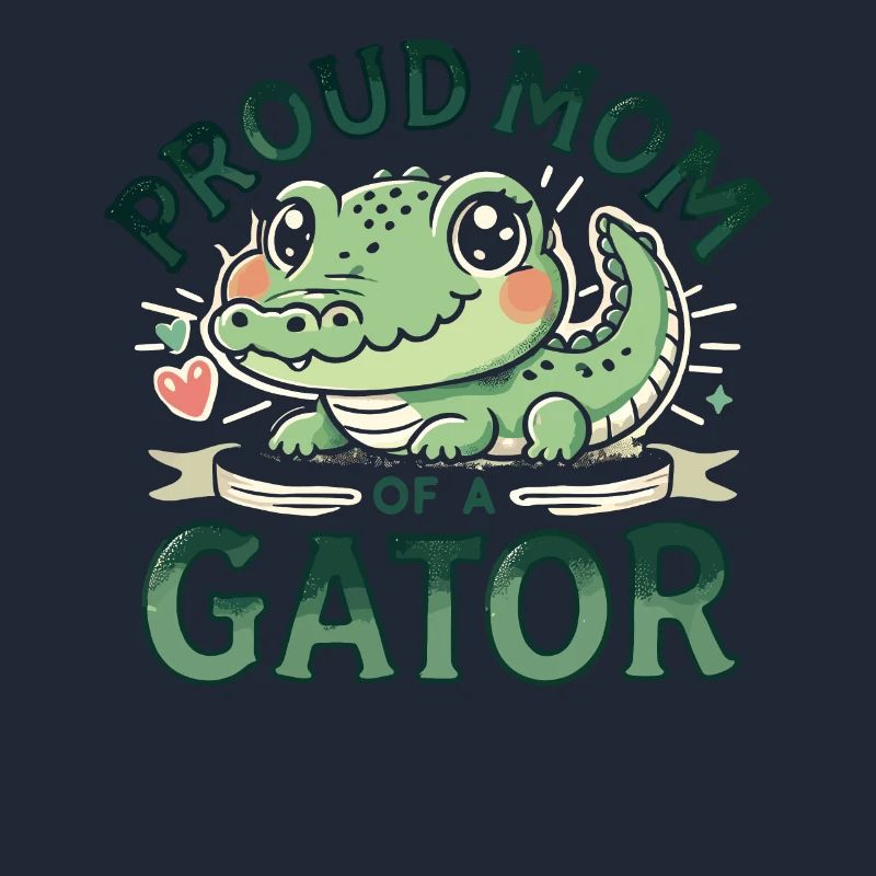 Stolze Mutter eines Alligators