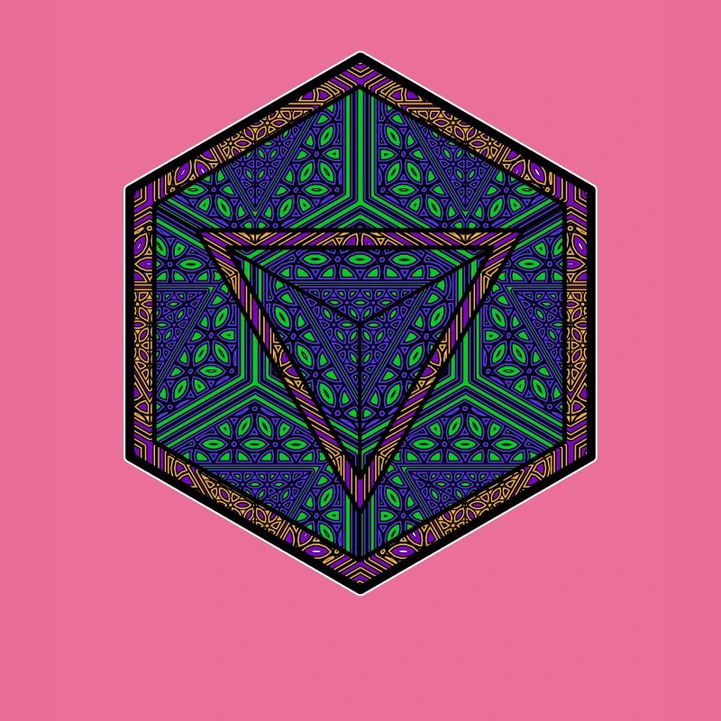 Mandala Kaleidoscope Triangle Pattern Psychedelic