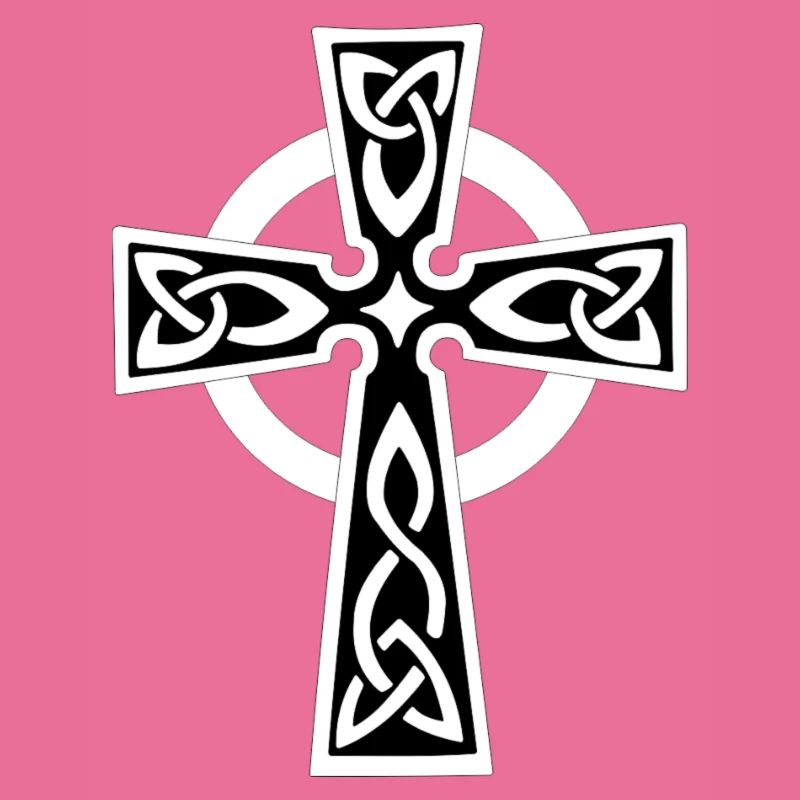 Keltisches oder Keltisches Kreuz weiß