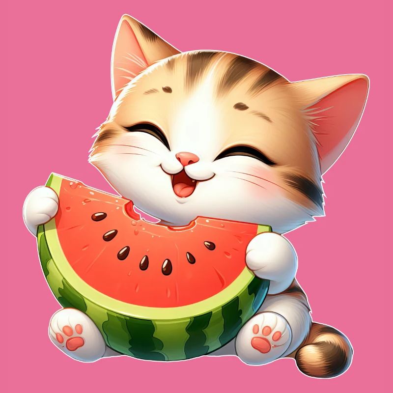 Melon Chat Pastèque Drôle Fruité