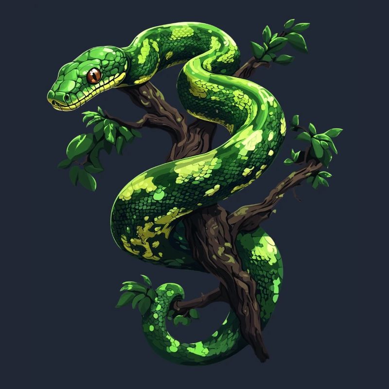 Green Tree Python Snakes Lover Terrarium