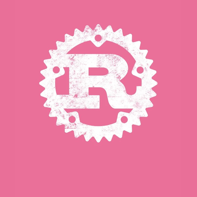 Rust Programming Logo Print Distressed