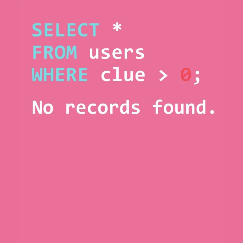 Drôle de programmeur Gift SQL Query