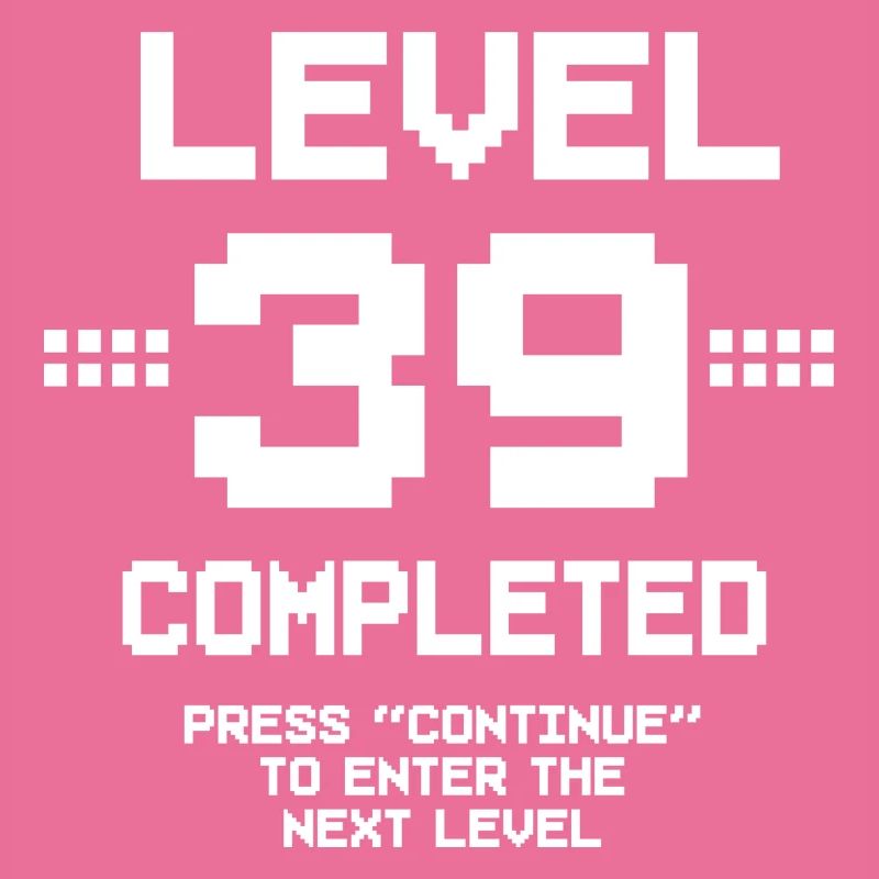 39 Geburtstag Gamer Level 39 Complete