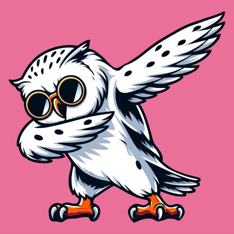Coole Schneeeule Dabbing Pose