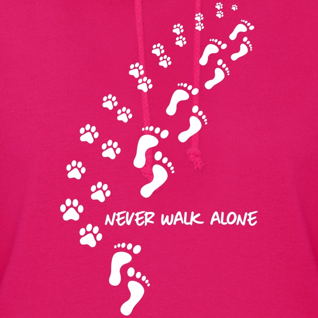 Vorschau: never walk alone dog - Frauen Hoodie