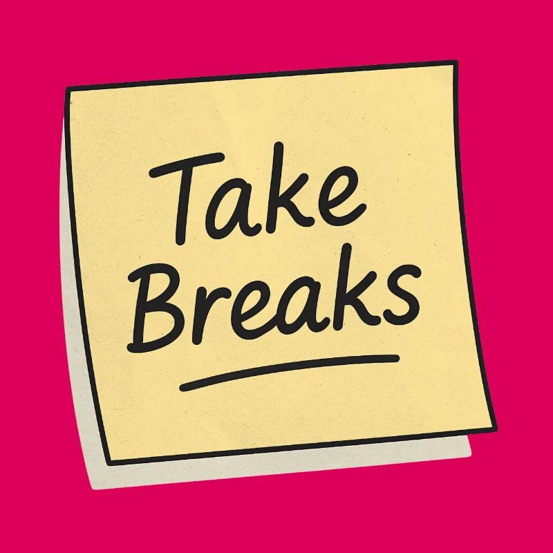 Take Breaks Sticky Note Reminder
