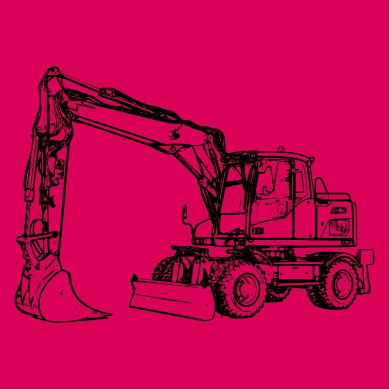 Bagger Radbagger Schaufelbagger schwarz