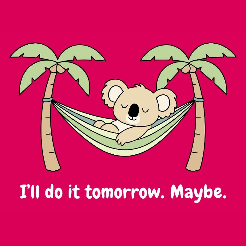 Koala in the hammock palm trees