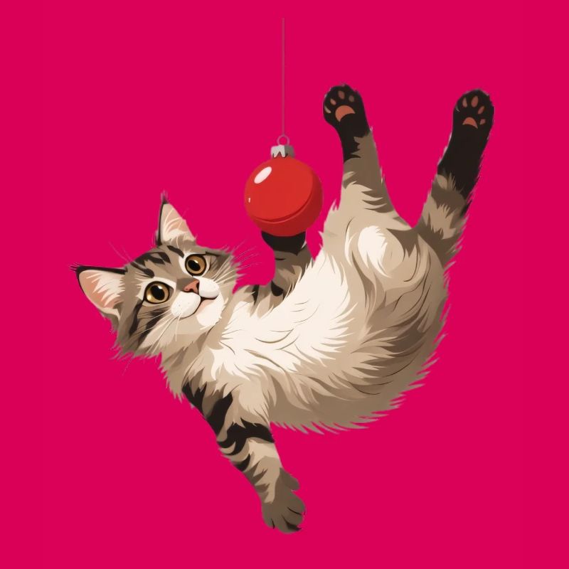 Jeu de balle acrobate de chat