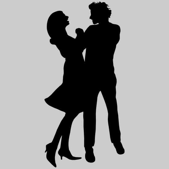 Pareja de baile bailando hombre y mujer figura de sombra' Sudadera con  capucha para mujer | Spreadshirt