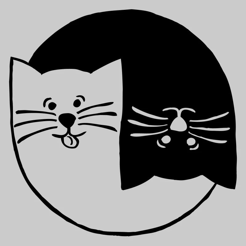 Chat blanc / chat noir