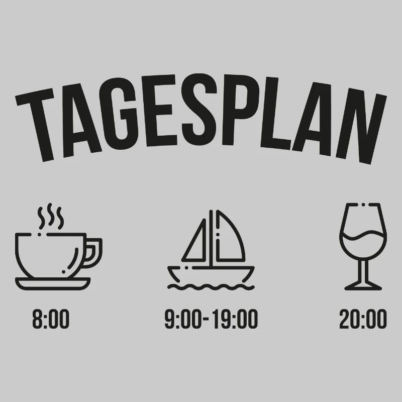 Tagesplan Geschenk Boot Segler Segelboot