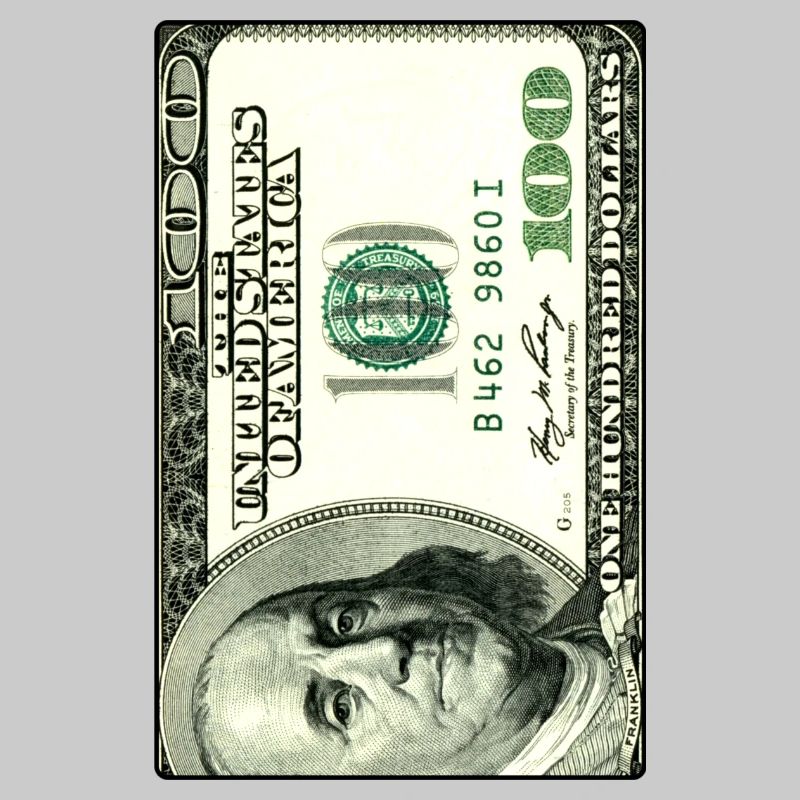 100 $ Dollars - Argent comptant