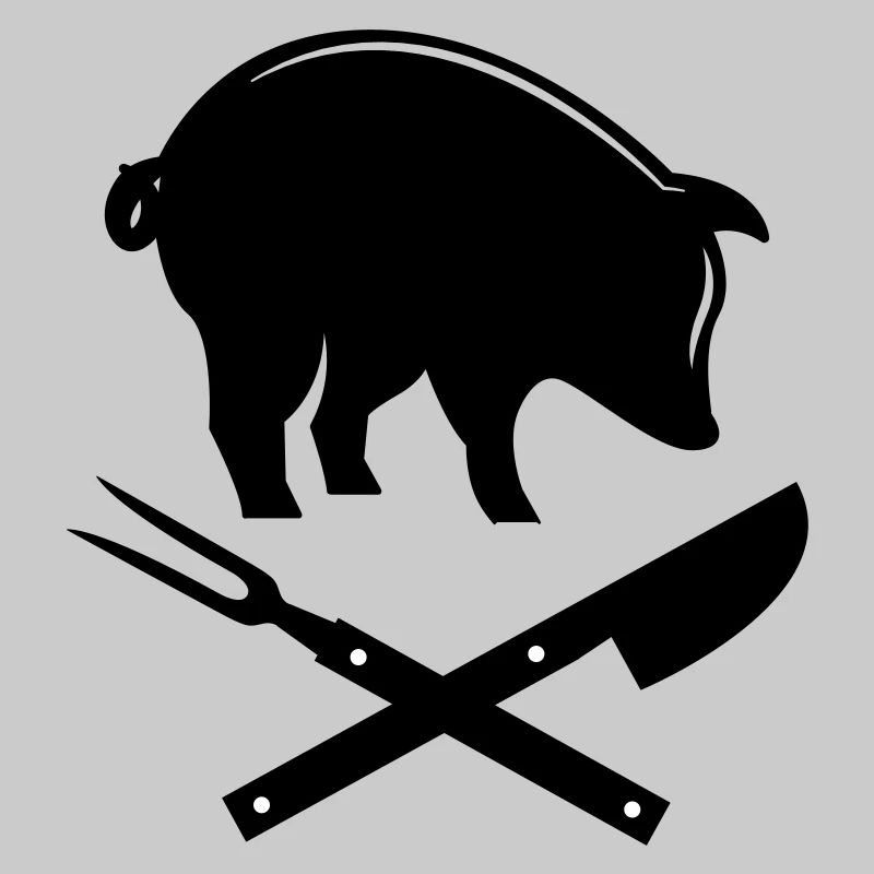 Grilling fork knife pig meat steak masters