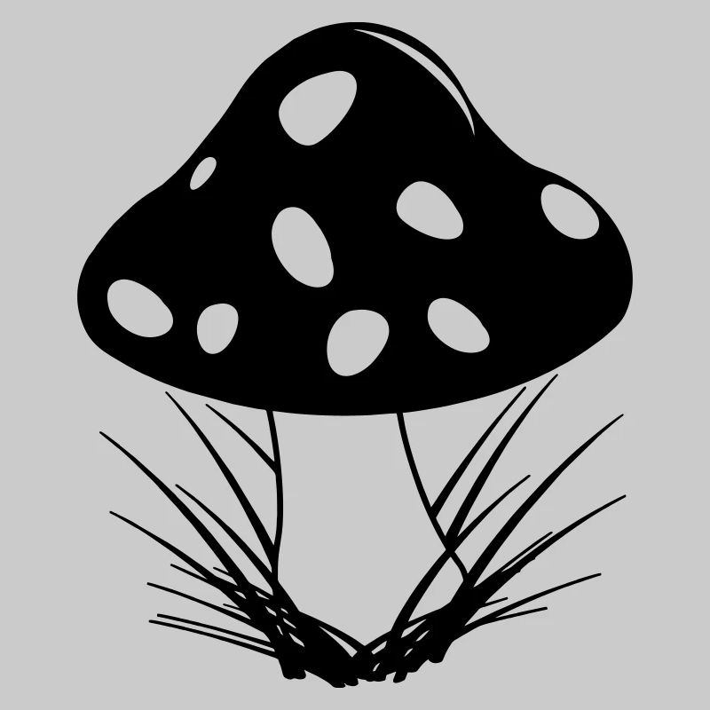 Champignon d’automne avec des points blancs