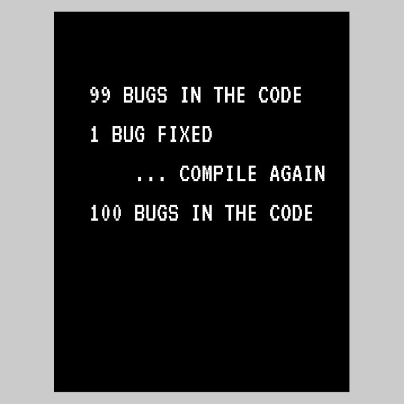 Bogues dans la blague de programmation de code