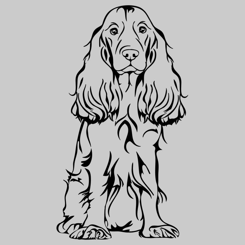 COCKER SPANIEL sitzend Hund Hunde Wilsigns